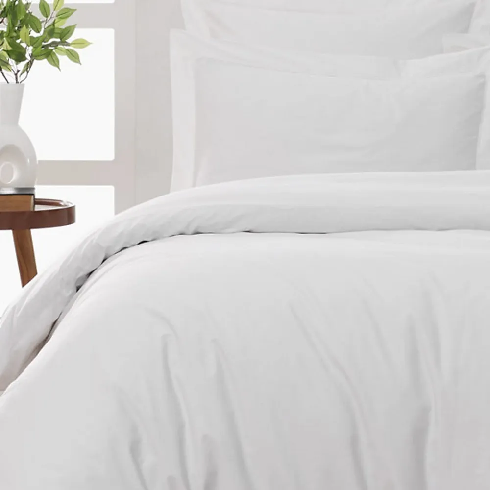 Housse de couette en percale coton Blanc 200x200 cm SOFT PERCALE>Sensei Maison Sale