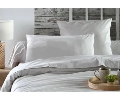 Housse de couette en percale de coton uni Elysée>Eden Sale