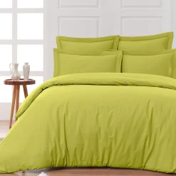 Housse de couette en percale coton Citronelle 140x200 cm SOFT PERCALE>Sensei Maison