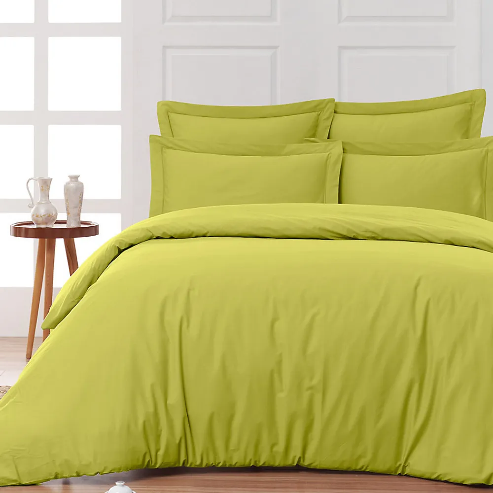 Housse de couette en percale coton Citronelle 140x200 cm SOFT PERCALE>Sensei Maison