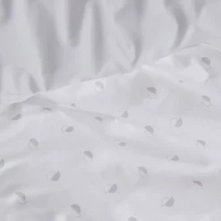 Tradilinge Housse de couette en percale au style géométrique (260x240 cm - Gris clair)* Housse De Couette