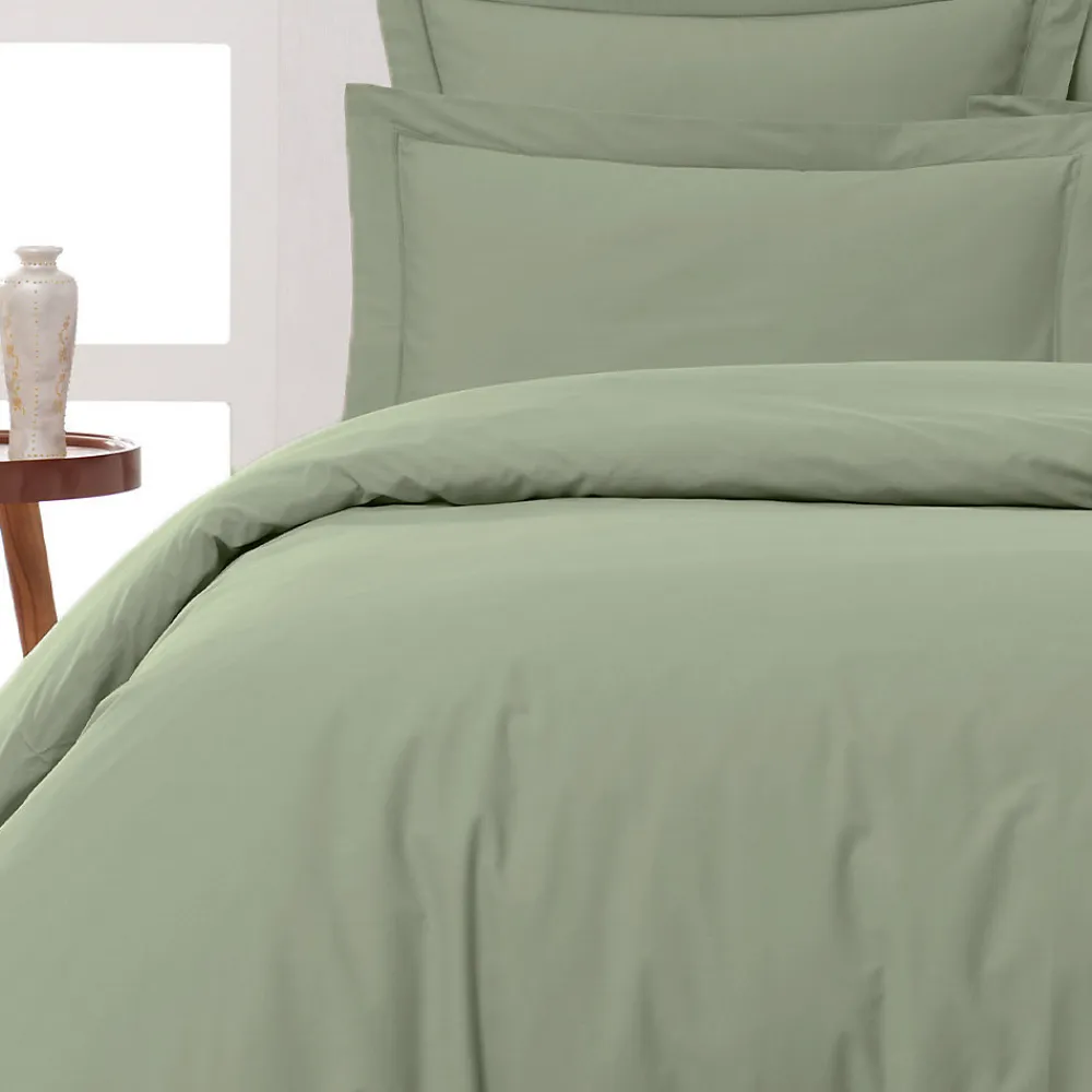 Housse de couette en percale coton Sauge 200x200 cm SOFT PERCALE>Sensei Maison Hot