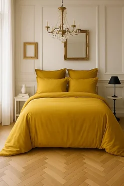 Eden Housse de couette en satin de coton Uni* Parure De Lit