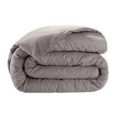 Housse de couette en satin de coton Uni>Eden Online