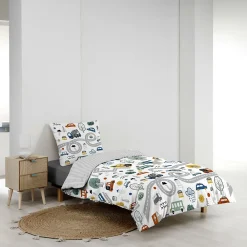 Douceur D'Intérieur Housse de couette enfant 140 x 200 cm + 1 taie Coton 42 fils PTI BOLIDE* Housse De Couette