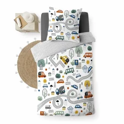 Douceur D'Intérieur Housse de couette enfant 140 x 200 cm + 1 taie Coton 42 fils PTI BOLIDE* Housse De Couette