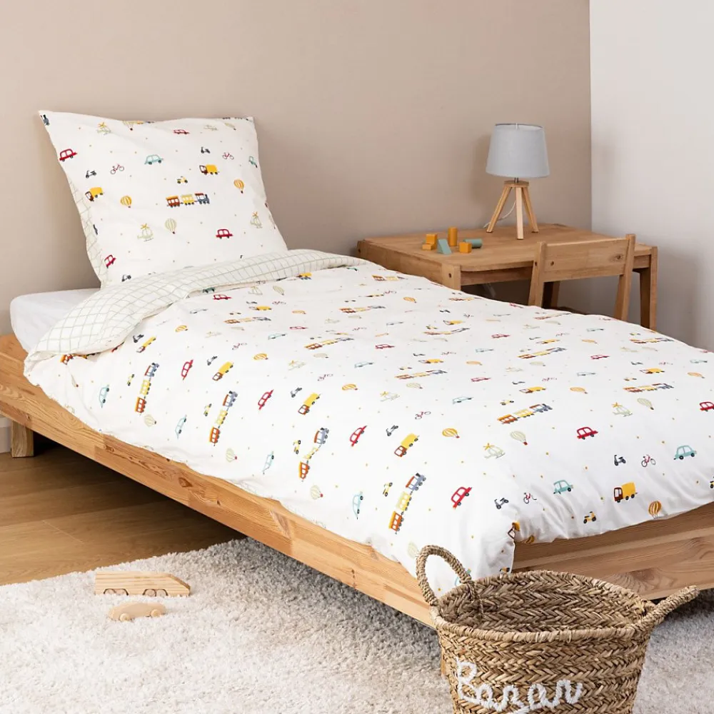 Atmosphera Créateur D'Intérieur Housse de couette enfant 140x200 VOITURES + taie coton 57 fils* Housse De Couette
