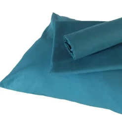 Tradilinge Housse de couette enfant uni (80x120 cm - Bleu Paon)* Housse De Couette
