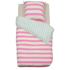 Housse de couette enfant 140x200 Rayures + taie coton 57 fils>Atmosphera Créateur D'Intérieur Outlet