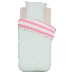 Housse de couette enfant 140x200 Rayures + taie coton 57 fils><noscript><img width=