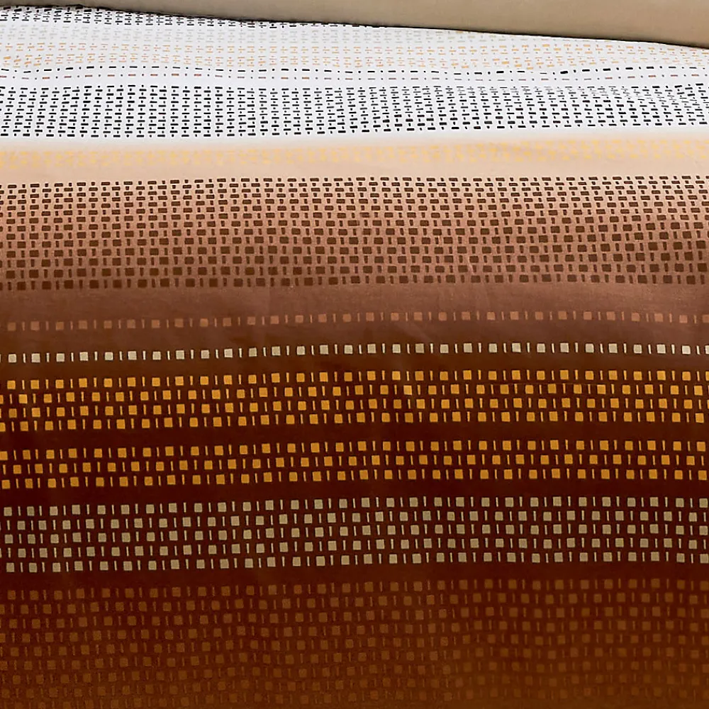 Housse de couette esprit géométrique en coton (240x220 cm - Cuivre)>Tradilinge