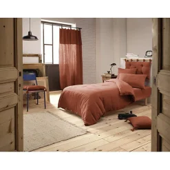 L'Effet Papillon Housse de couette "Gaïa" toutes dimensions "Gaze de Coton" - Gaïa Terracotta - Housse de couette 140 x 200 cm* Housse De Couette