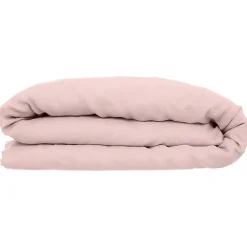 Housse de couette Linah - rose - lin lavé 260x240 cm - Atmosphera>Atmosphera Créateur D'Intérieur Discount