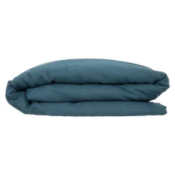 Atmosphera Créateur D'Intérieur Housse de couette Linah - bleu canard - lin lavé 260x240 cm - Atmosphera* Housse De Couette