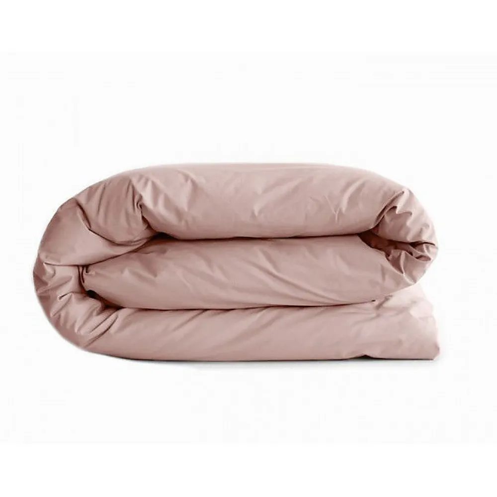 Vent Du Sud Housse de couette "Manoir" percale pur coton peigné longues fibres 80 fils/cm² - Rose - Housse de couette 140 x 200 cm* Housse De Couette