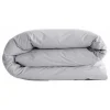 Housse de couette "Manoir" percale pur coton peigné longues fibres 80 fils/cm² - Perle - Housse de couette 260 x 240 c>Vent Du Sud Discount