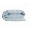 Vent Du Sud Housse de couette "Manoir" percale pur coton peigné longues fibres 80 fils/cm² - Glacier - Housse de couette 240 x 220* Housse De Couette