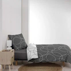 Housse de couette microfibre 220x240 Elton + 2 taies>Douceur D'Intérieur Sale