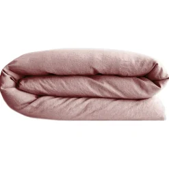 Housse de couette PALACE pur coton lavé 240x220 cm uni rose>Linnea Clearance