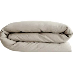 Linnea Housse de couette PALACE pur coton lavé 260x240 cm uni beige lin* Housse De Couette