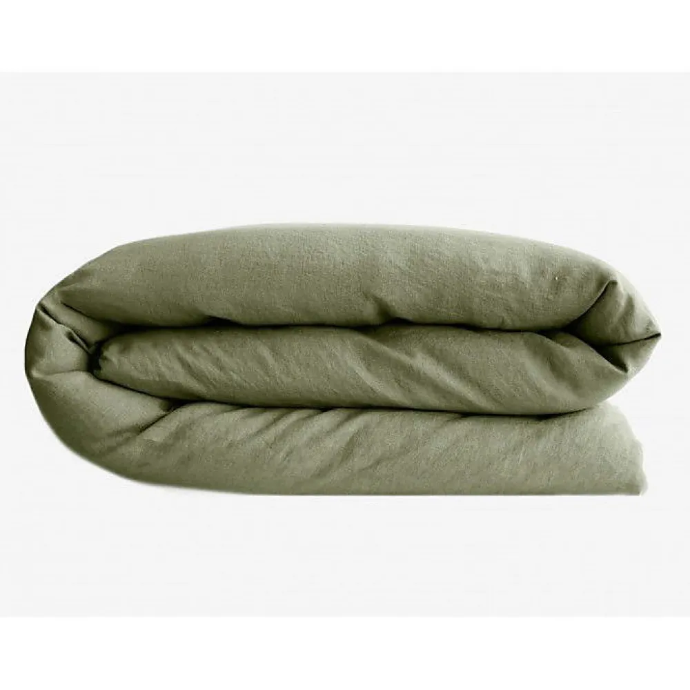 Vent Du Sud Housse de couette Palace 100% coton teint lavé - Palace Sauge - Housse de couette 260 x 240 cm* Housse De Couette