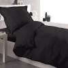 Housse de couette percale 140 x 200 cm unie (140x200 cm - Gris anthracite)>Tradilinge Best