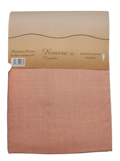 Housse de couette Polycoton Pêche - 1 personne 140 x 200 - 488-3>Mortreux Discount