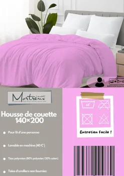 Mortreux Housse de couette Polycoton Lilas - 1 personne 140 x 200 - 488-10* Housse De Couette