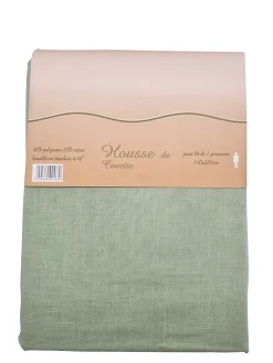 Mortreux Housse de couette Polycoton Verte - 1 personne 140 x 200 - 488-2* Housse De Couette