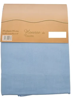 Mortreux Housse de couette Polycoton Bleu ciel - 2 personnes 220 x 240 - Toutes saisons -* Housse De Couette