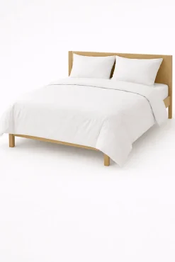 Housse de couette Polycoton Blanc - 2 personnes 220 x 240 - Toutes saisons ->Mortreux