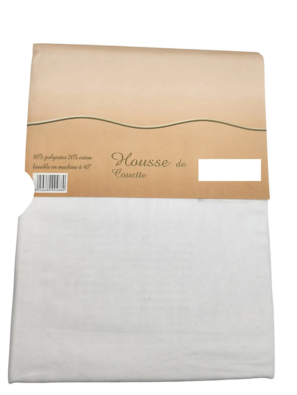 Housse de couette Polycoton Blanc - 2 personnes 220 x 240 - Toutes saisons ->Mortreux