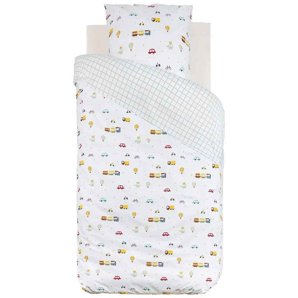 Eden Housse de couette reversible + 1 taie Petites voitures* Parure De Lit