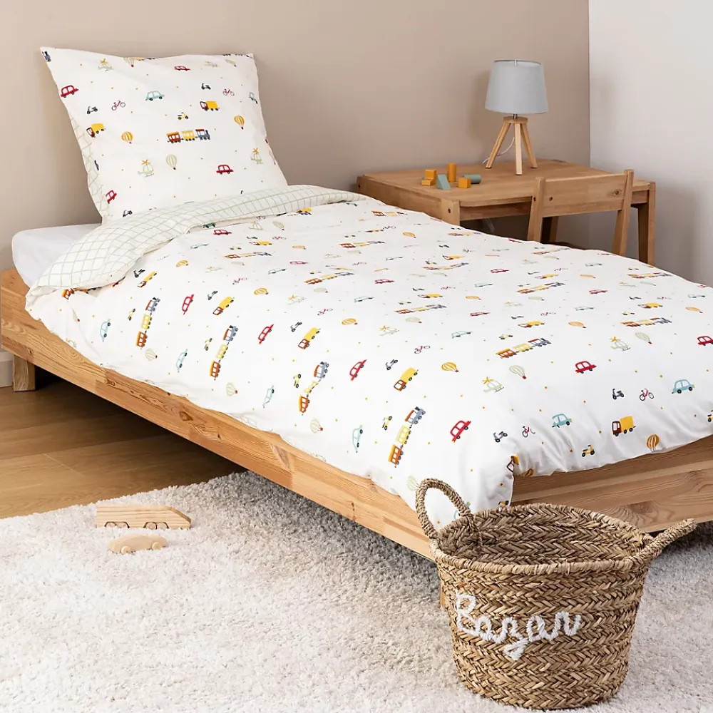 Eden Housse de couette reversible + 1 taie Petites voitures* Parure De Lit