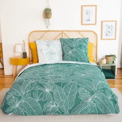Housse de couette réversible 240x220 TILDA + 2 taies 100% coton adouci 57 fils/cm2>Cote Deco Discount