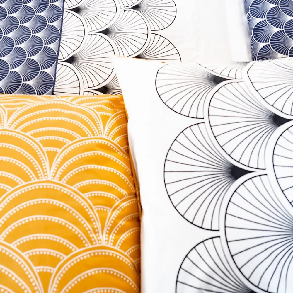 Housse de couette réversible 200x200 KERITA + 2 taies 100% coton adouci 57 fils/cm2>Cote Deco Sale