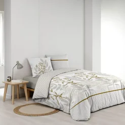 Douceur D'Intérieur Housse de couette réversible 240 x 220 cm + 2 taies Coton 57 fils RAONI* Housse De Couette