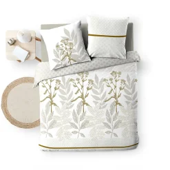 Douceur D'Intérieur Housse de couette réversible 240 x 220 cm + 2 taies Coton 57 fils RAONI* Housse De Couette