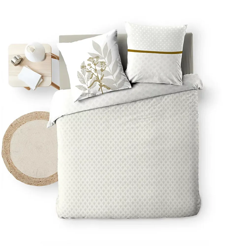 Douceur D'Intérieur Housse de couette réversible 240 x 220 cm + 2 taies Coton 57 fils RAONI* Housse De Couette