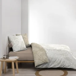 Housse de couette réversible 260 x 240 cm coton 57 fils Cassia><noscript><img width=