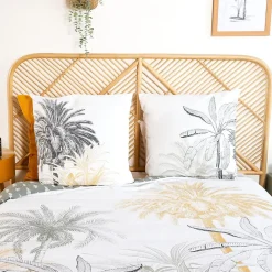 Cote Deco Housse de couette réversible 240x220 SOLI + 2 taies 100% coton adouci 57 fils/cm2* Housse De Couette