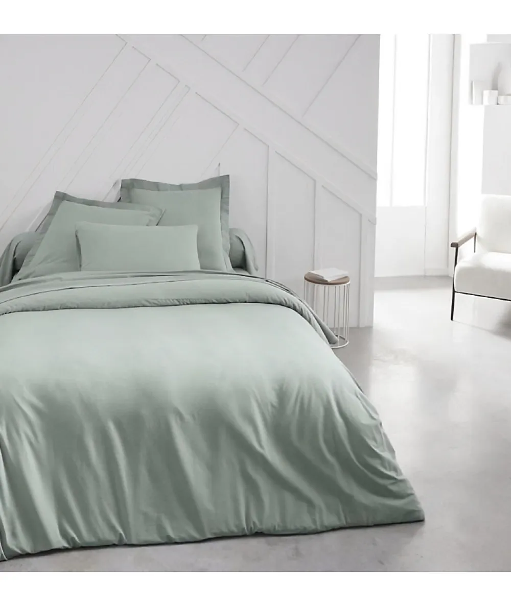 Housse de couette TODAY Essential - 240 x 260 cm - 2 personnes - 100% Coton uni - Celadon>Todays Tools New
