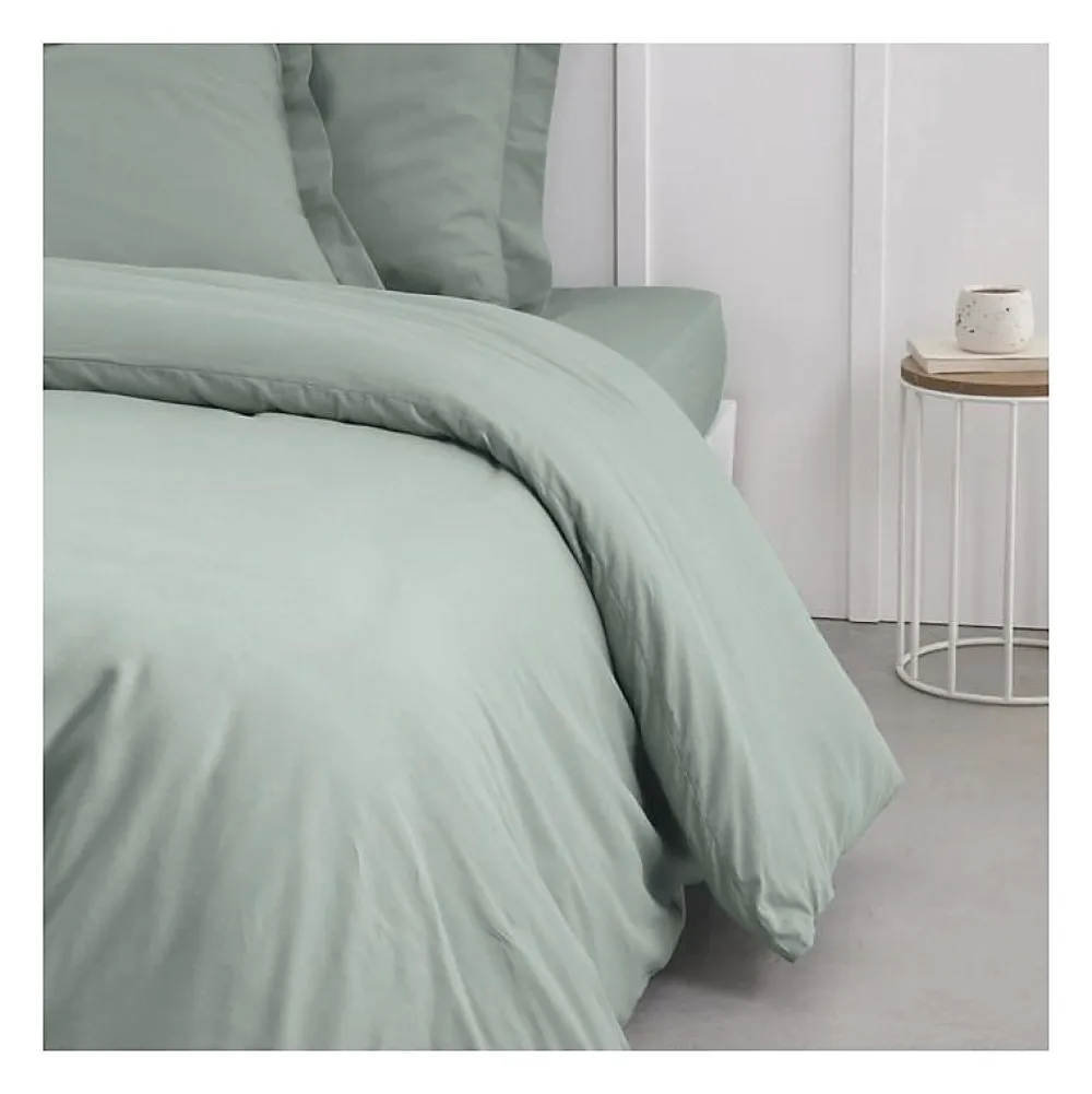 Housse de couette TODAY Essential - 240 x 260 cm - 2 personnes - 100% Coton uni - Celadon>Todays Tools New