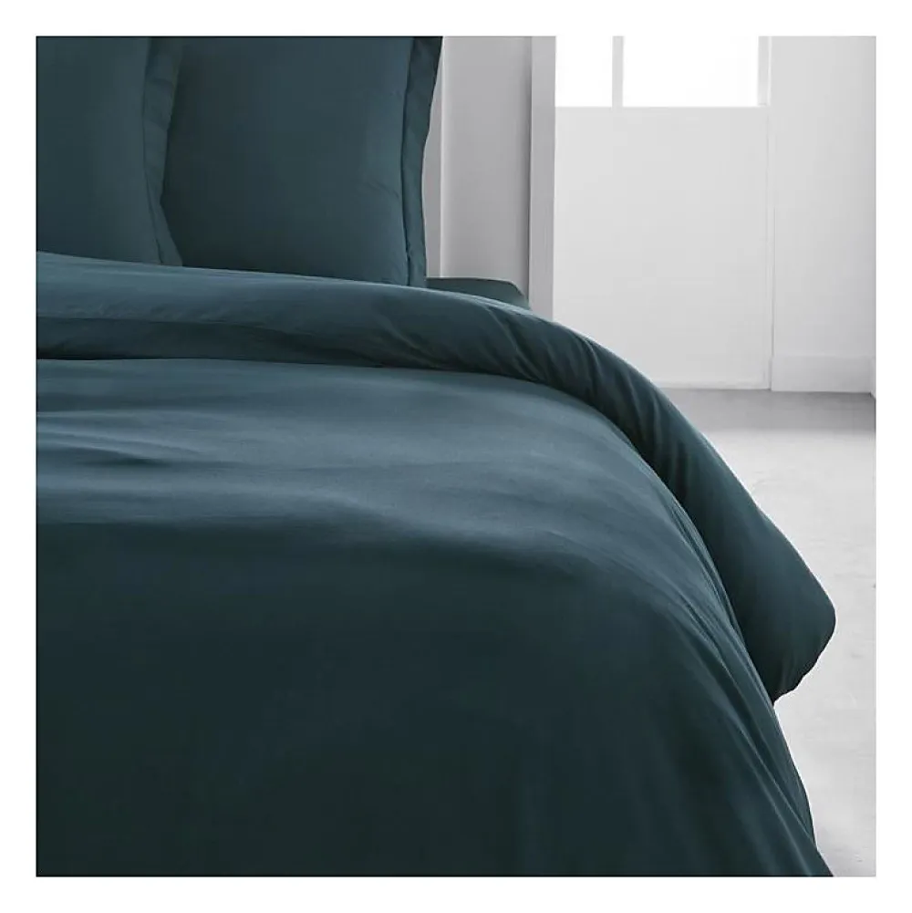 Todays Tools Housse de couette TODAY Essential - 240 x 260 cm - 2 personnes - 100% Coton uni - Paon* Housse De Couette