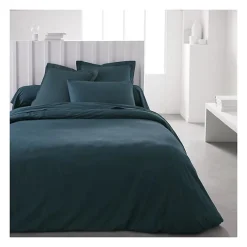 Todays Tools Housse de couette TODAY Essential - 240 x 260 cm - 2 personnes - 100% Coton uni - Paon* Housse De Couette