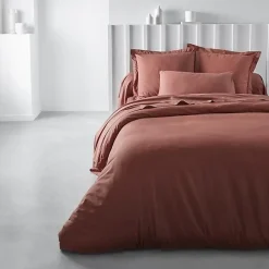 Todays Tools Housse de couette TODAY Essential - 220 x 240 cm - 2 personnes - 100% Coton uni - Terracotta* Housse De Couette