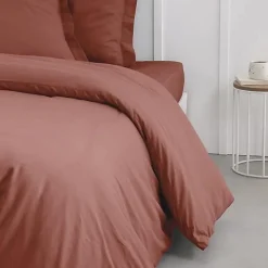 Todays Tools Housse de couette TODAY Essential - 220 x 240 cm - 2 personnes - 100% Coton uni - Terracotta* Housse De Couette