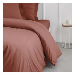Todays Tools Housse de couette TODAY Essential - 240 x 260 cm - 2 personnes - 100% Coton uni - Terracotta* Housse De Couette