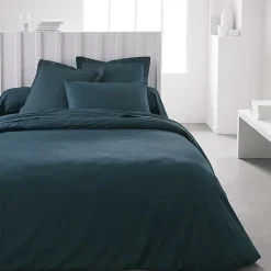 Housse de couette TODAY Essential - 220 x 240 cm - 2 personnes - 100% Coton uni - Paon><noscript><img width=