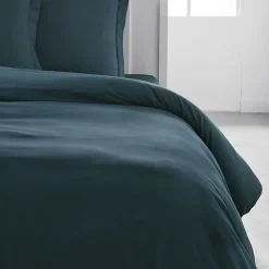 Housse de couette TODAY Essential - 220 x 240 cm - 2 personnes - 100% Coton uni - Paon><noscript><img width=